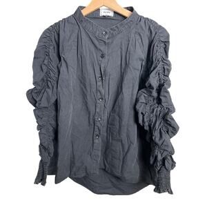 WoWo 2XL Button Down Gray Stretch Long Sleeve